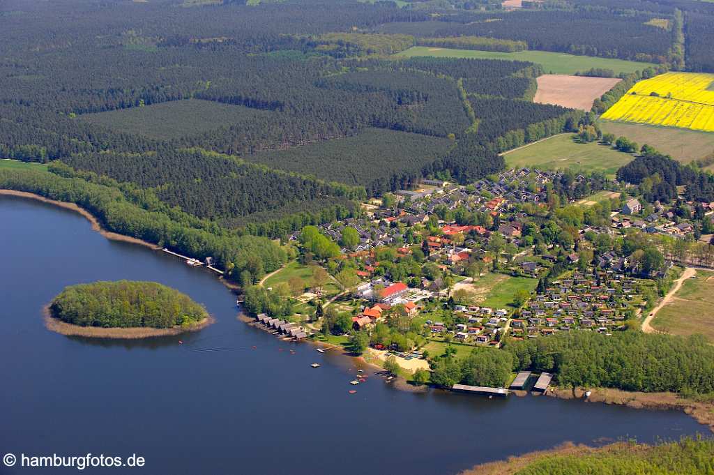 1000-Seen-23 Kleine Müritz See mit kleiner Insel, Rechlin