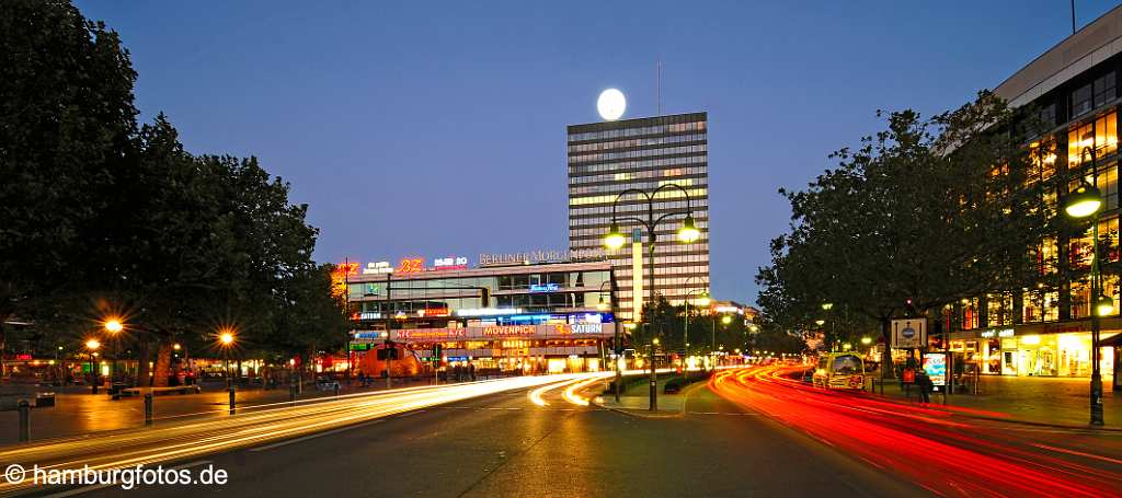 berlin_panorama_BP03 Berlin Panoramabild, Kurfürstendamm bei Nacht