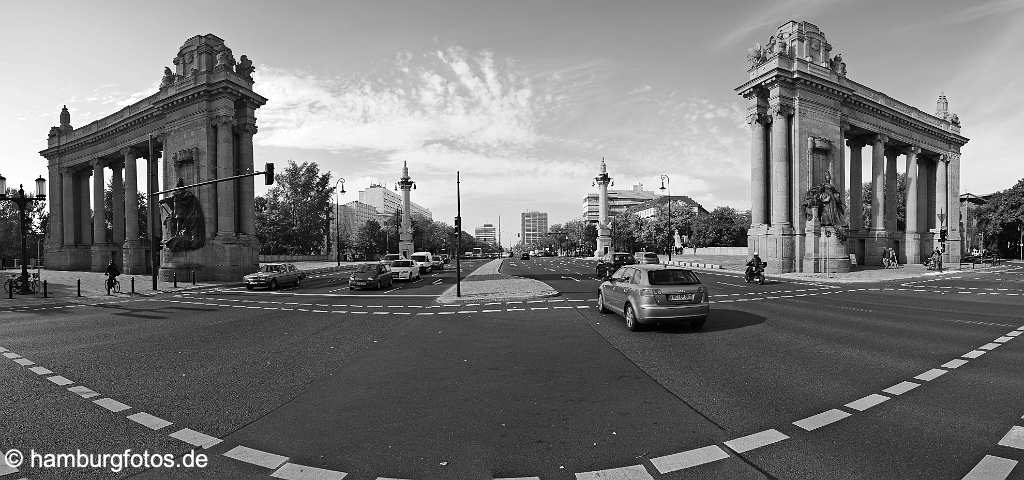 berlin_panorama_BP08 Berlin Panoramabild, Straße des 17. Juni, schwarzweiß