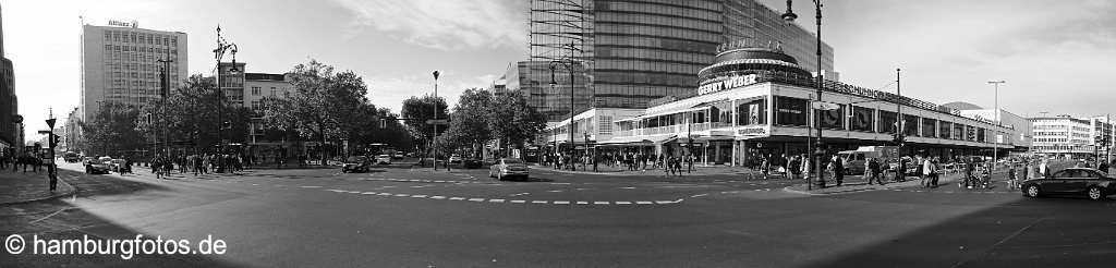 berlin_panorama_BP12 Berlin Panoramabild, Kurfürstendamm, Cafe Kranzler, schwarzweiß