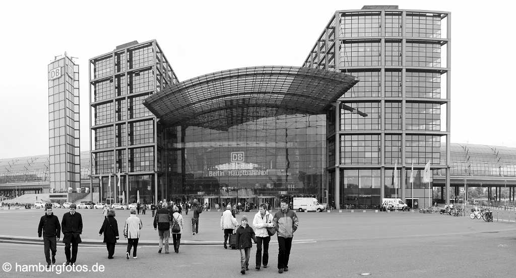 berlin_panorama_BP38 Berlin Panoramabild, Hauptbahnhof, schwarzweiß