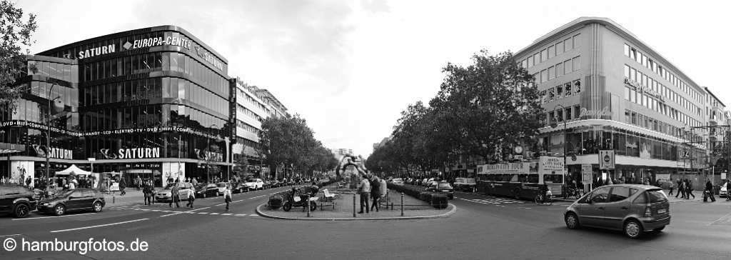 berlin_panorama_BP46 Berlin Panoramabild, Tauentzienstraße, schwarzweiß