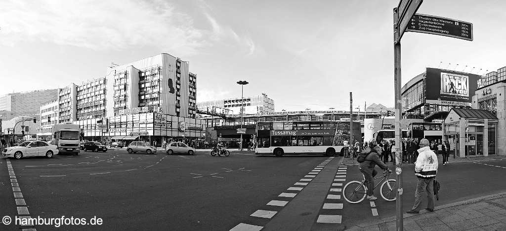 berlin_panorama_BP48 Berlin Panoramabild, Bahnhof Zoologischer Garten, schwarzweiß