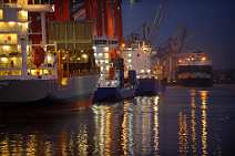 id502209 Hamburger Hafen bei Nacht, Eurogate Containerterminal im Waltershofer Hafen