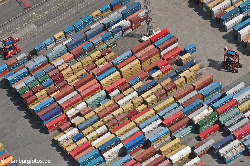 id112416 Hamburg Hafen, Luftbild Container, Seecontainer, Containerterminal