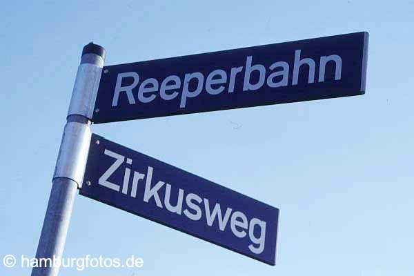 id105187 Motive rund um die Reeperbahn | Strassenschild Reeperbahn