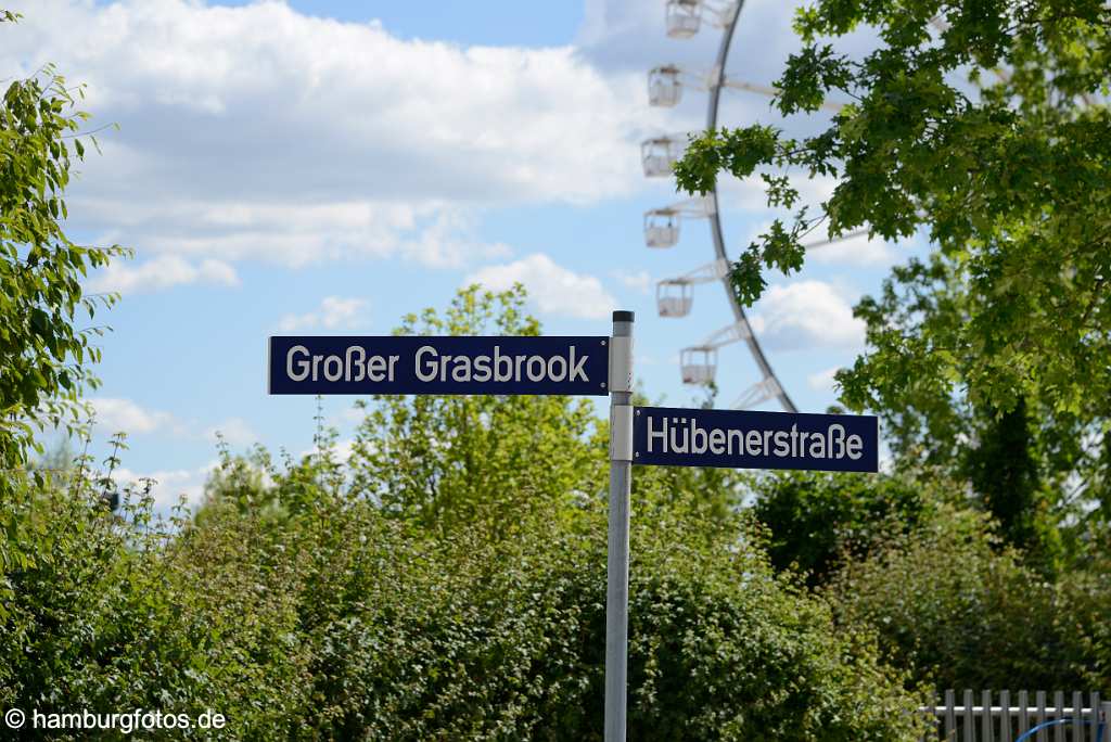 id521807 Großer Grasbrook, Hübnerstrasse, Riesenrad hinten