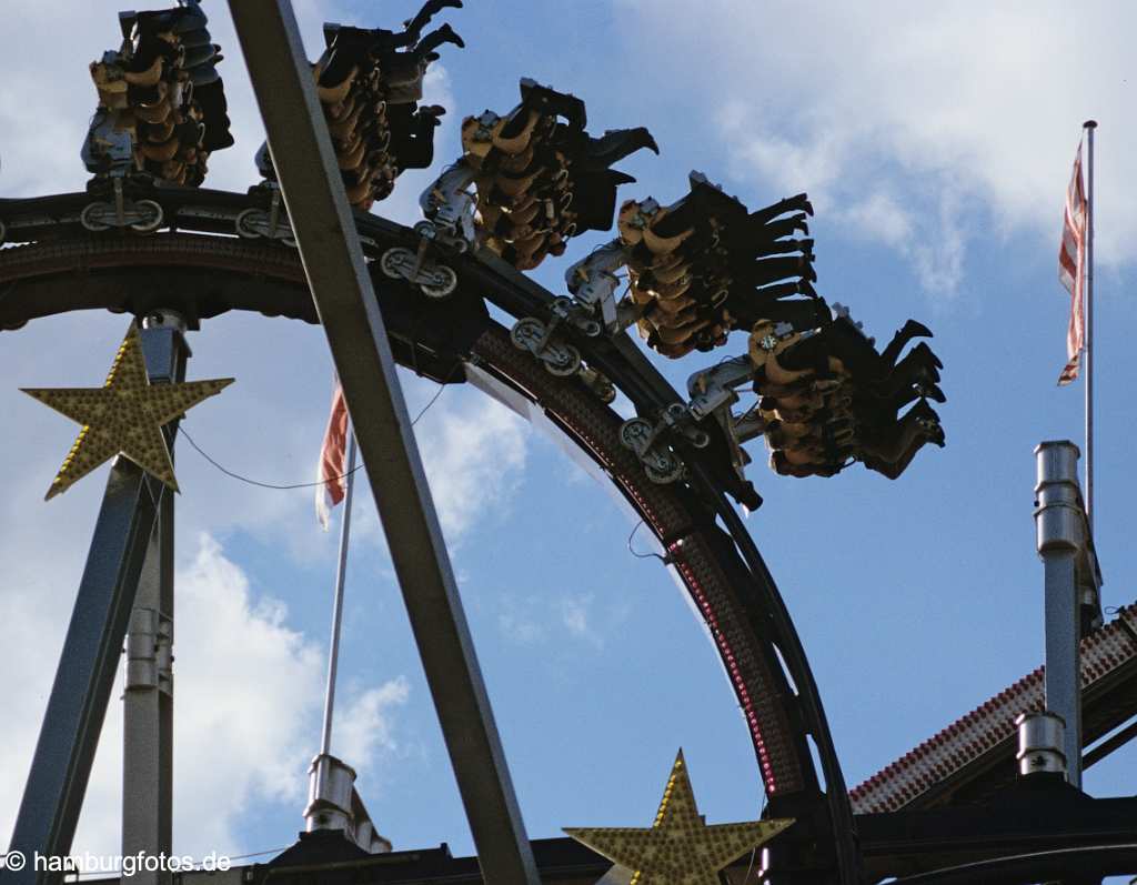 id104673 Hamburg | Hamburger DOM, Achterbahn, Heiligengeistfeld, Jahrmarkt, Volksfest, Rummelplatz