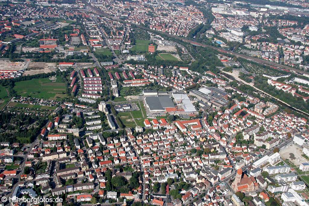 id108032 Augsburg aus der Vogelperspektive | Augsburg from a bird's eye view