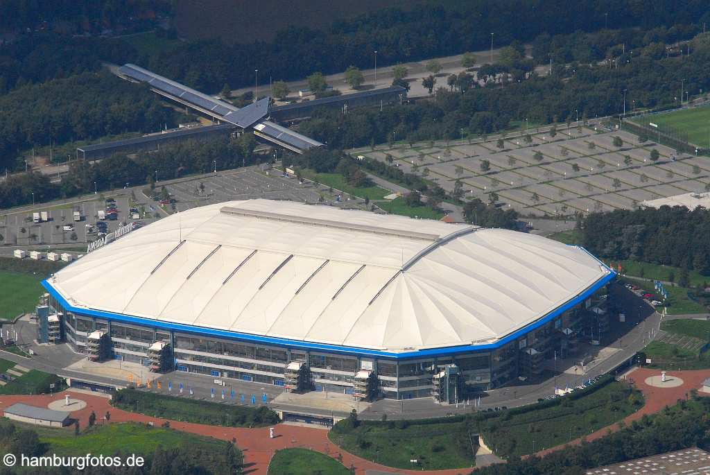 id107275 Gelsenkirchen aus der Vogelperspektive | Gelsenkirchen from a bird's eye view Stadion vom FC Schalke 04, Veltins-Arena