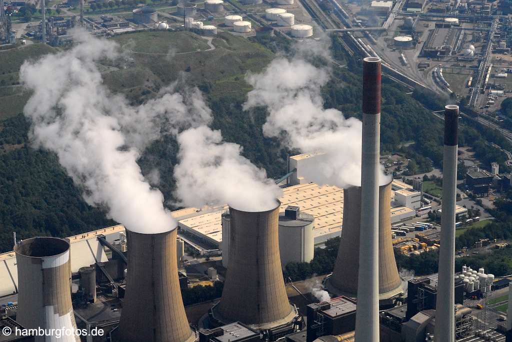 id107291 Gelsenkirchen aus der Vogelperspektive | Gelsenkirchen from a bird's eye view Steinkohlekraftwerk Gelsenkirchen-Scholven