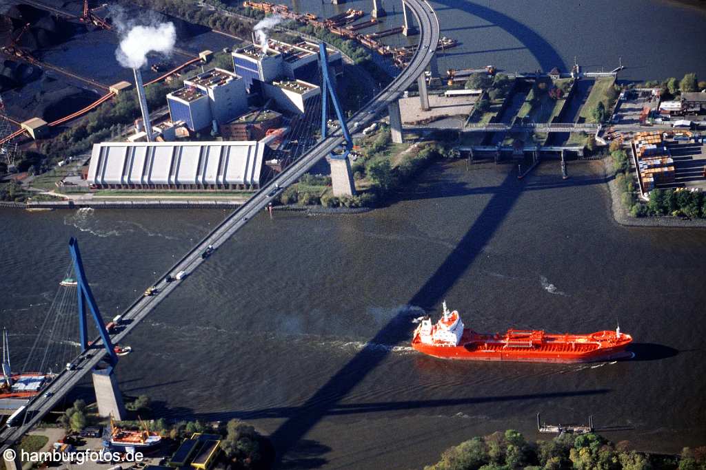 id209579 Luftbild Hamburg | Brücke, Brücken, Köhlbrandbrücke