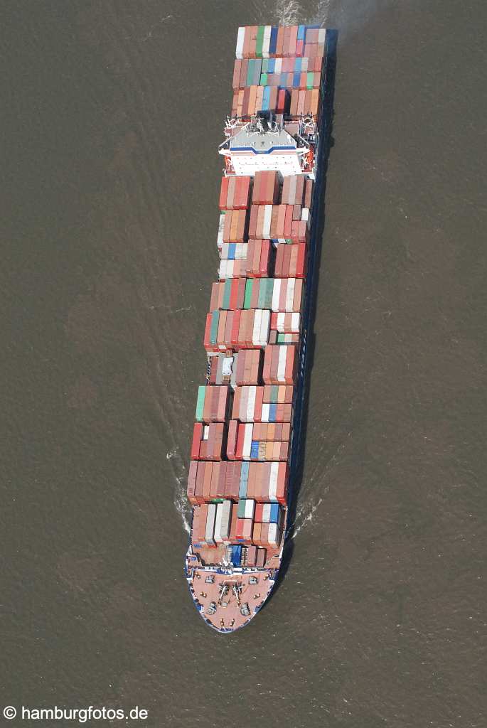 id111861 Containerschiff, Vessel aerial photography, aerial pictures, air photos, bird's eye view, Deutschland, Germany, Hambourg, Hamburg, Hamburger, Hamburgo, Luftaufnahmen, Luftbildaufnahmen, Luftbilder, Norddeutschland, senkrecht, Senkrechtaufnahmen, Vogelperspektive