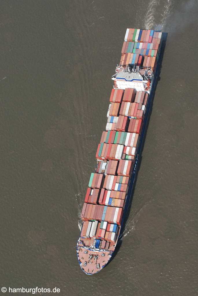 id111862 Containerschiff, Vessel aerial photography, aerial pictures, air photos, bird's eye view, Deutschland, Germany, Hambourg, Hamburg, Hamburger, Hamburgo, Luftaufnahmen, Luftbildaufnahmen, Luftbilder, Norddeutschland, senkrecht, Senkrechtaufnahmen, Vogelperspektive