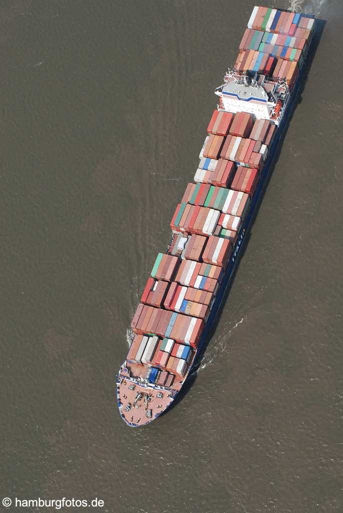 id111863 Containerschiff, Vessel aerial photography, aerial pictures, air photos, bird's eye view, Deutschland, Germany, Hambourg, Hamburg, Hamburger, Hamburgo, Luftaufnahmen, Luftbildaufnahmen, Luftbilder, Norddeutschland, senkrecht, Senkrechtaufnahmen, Vogelperspektive