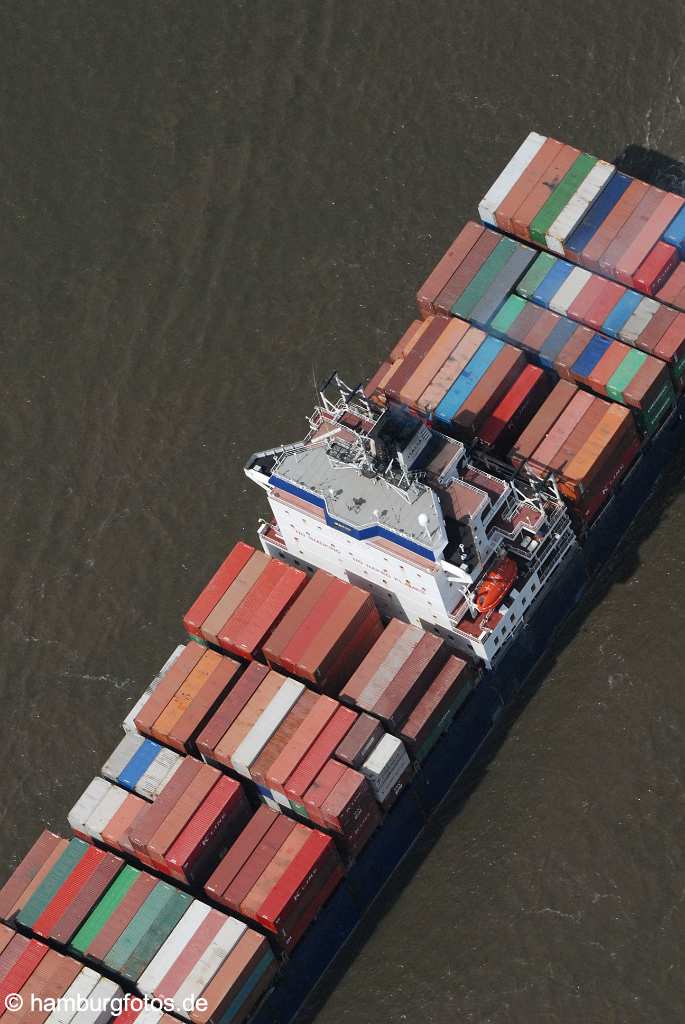 id111865 Containerschiff, Vessel aerial photography, aerial pictures, air photos, bird's eye view, Deutschland, Germany, Hambourg, Hamburg, Hamburger, Hamburgo, Luftaufnahmen, Luftbildaufnahmen, Luftbilder, Norddeutschland, senkrecht, Senkrechtaufnahmen, Vogelperspektive