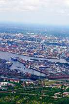 fsy_3237 Luftbild Hamburg | Sicht von Wilhelmsburg auf Norderelbe, Hamburg