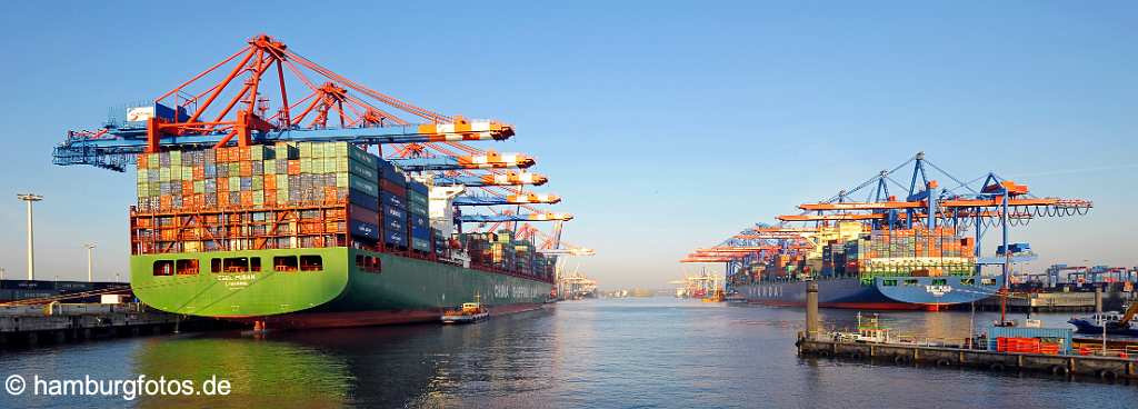 skyline_hamburg_P079 Panoramabild Hamburg - Hafen, Containerterminal