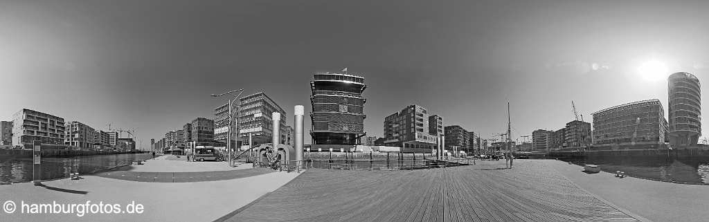 hamburg_schwarzweiss_010 Panoramabild Hamburg - Hafencity 03/2009, 360°, Am Sandtorkai, Am Dalmannkai