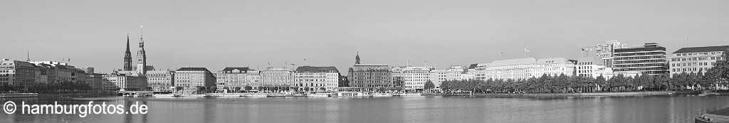 hamburg_schwarzweiss_077 Hansestadt Hamburg | Die Skyline von Hamburg im Mai 2007, Ballindamm, Jungfernstieg, neuer Jungfernstieg,, Hamburg Bilder in schwarzweiss, schwarz-weiss