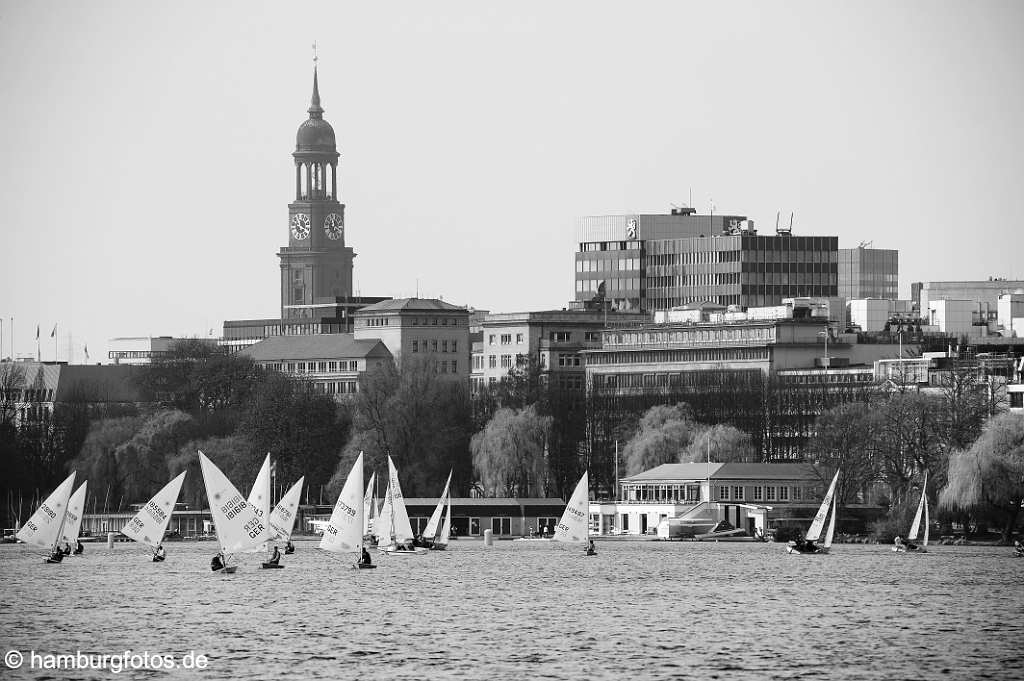 hamburg_schwarzweiss_149 Skyline Hamburg, Alster, Hamburg Bilder in schwarzweiss, schwarz-weiss