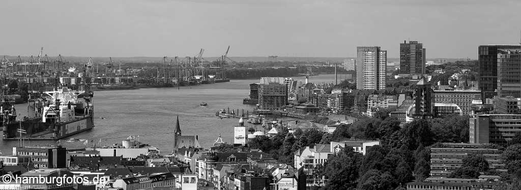 hamburg_schwarzweiss_211 Panorama Hamburg Hafen