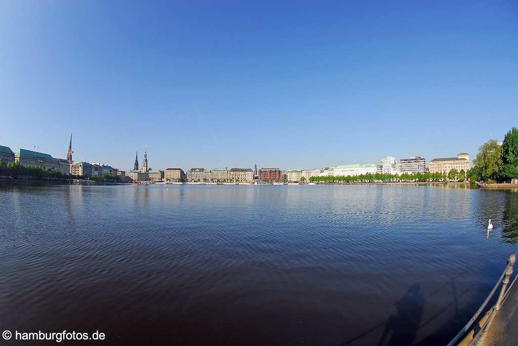 id111533 Hansestadt Hamburg | Skyline Hamburger, Binnenalster, Ballindamm, Jungfernstieg, Neuer Jungfernstieg