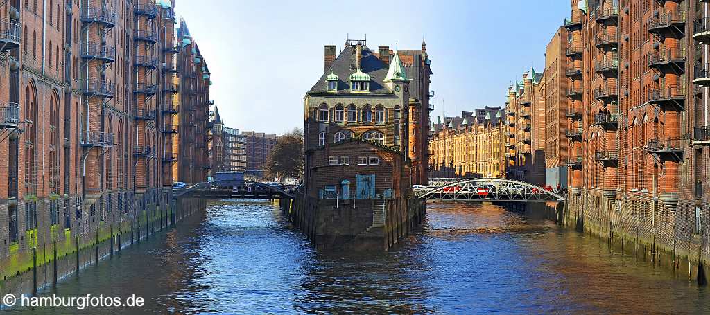 id114771_270x120 Panoramabild Hamburg - Hafencity, Wasserschloesschen, Speicherstadt