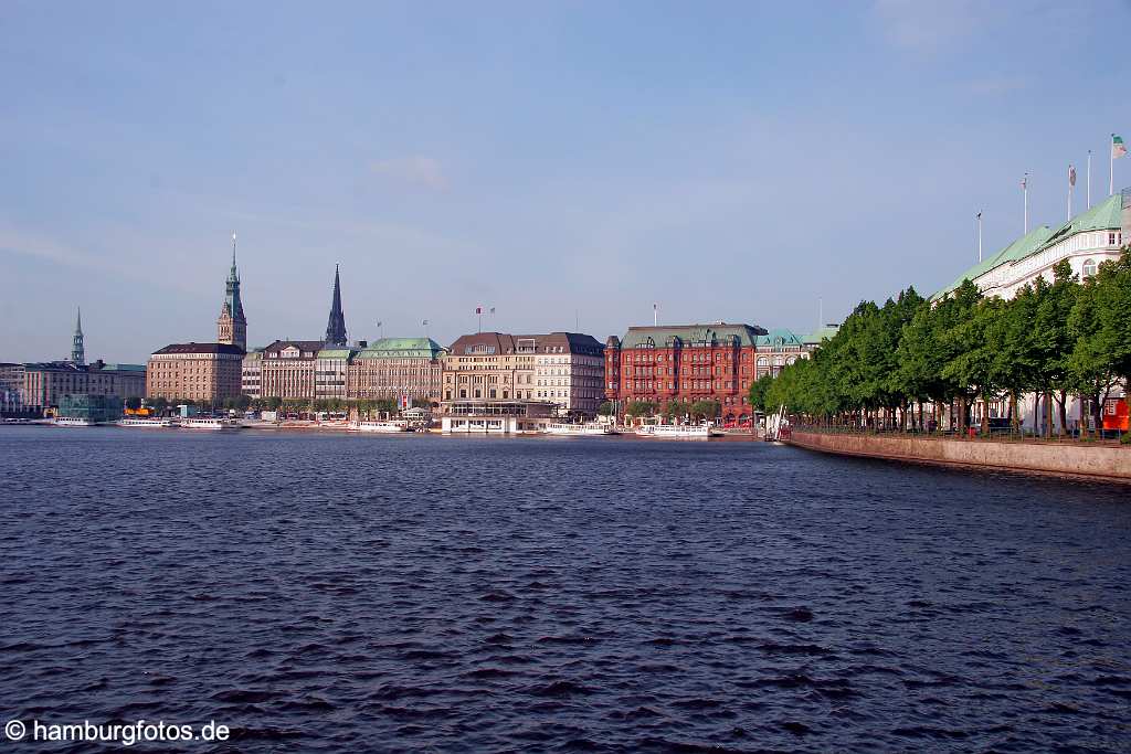 id106696 Hamburg-Neustadt | Skyline Hamburg, Binnenalster, Hamburger Rathaus, Jungfernstieg, neuer Jungfernstieg