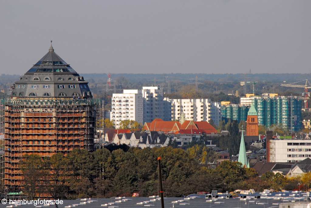 id109458 Hamburg aus der Vogelperspektive, Hotelbau im Schanzenpark