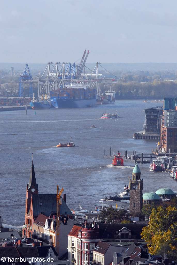 id109478 Hamburg aus der Vogelperspektive, Norderelbe Container-Terminal Walterhof (HHLA)