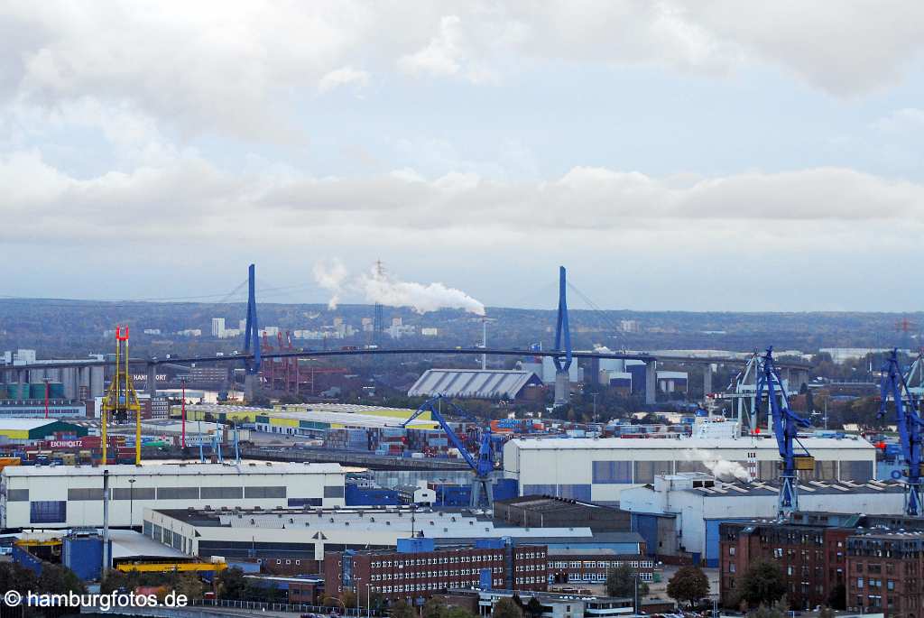 id109566 Hamburg aus der Vogelperspektive, Köhlbrandbrücke