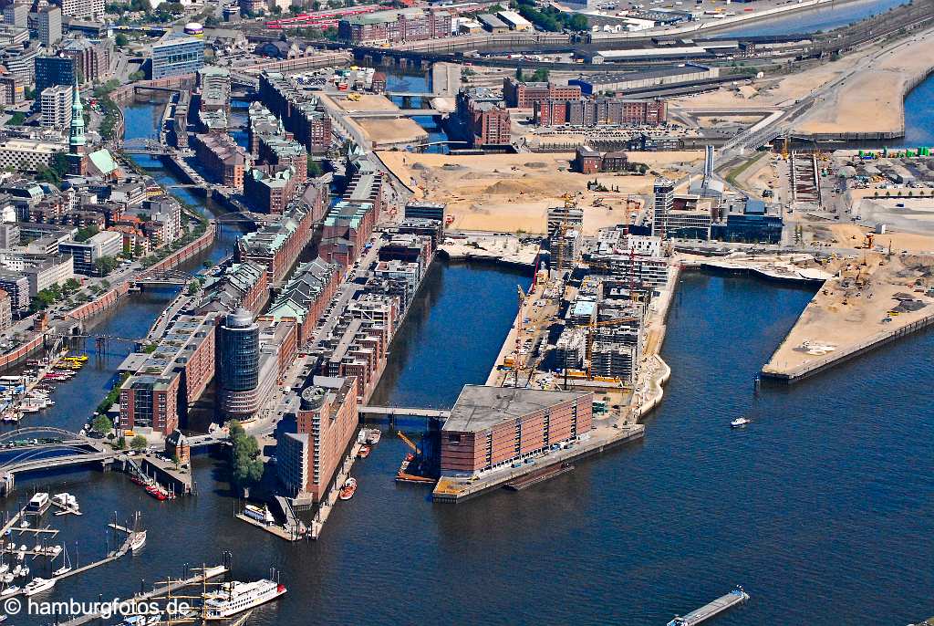 - Luftbild Hamburg, Speicherstadt, Kontorhausviertel