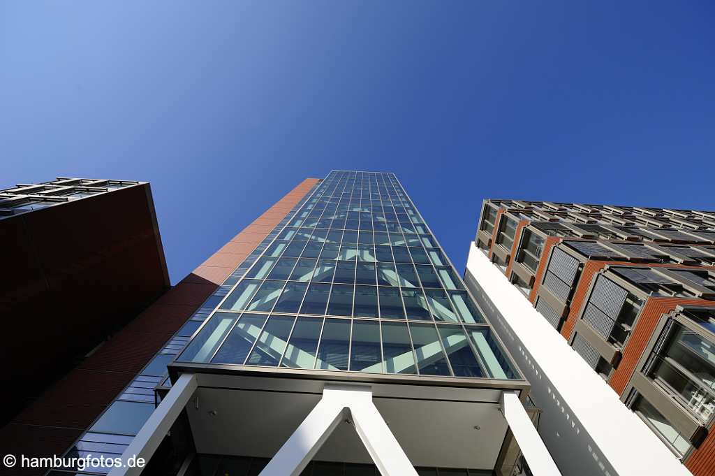 id113498 Hamburg St. Pauli, das Atlantic Haus an der Bernhard-Nocht-Strasse. Der Himmel ist blau und wolkenlos.